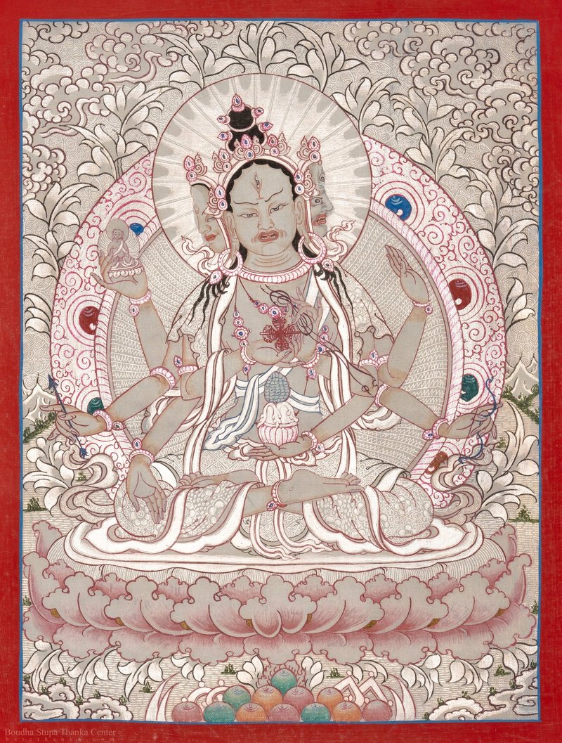 タンカの工芸  ナムギャルマの癒しの力 - ウォールデコ・壁紙 - その他の素材 多色