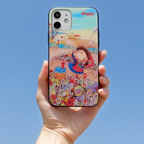 StephyDesignHK 【客製化禮物】花海鋼化玻璃手機殼iPhone 15 全新系列
