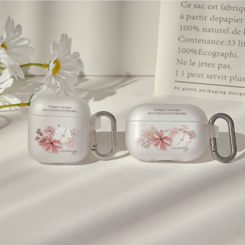 wwiinngg Apricot Peach Blossom Tea Strong Anti-fall AirPods Protective Case - ที่เก็บหูฟัง - พลาสติก หลากหลายสี