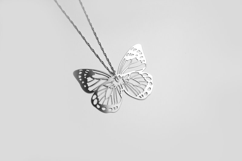 Butterfly (new product in summer)_animal series_make a question - Necklaces - Other Metals Gray