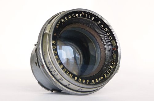 Russian photo Sonnar red T 2/50 lens for rangefinder Carl Zeiss Jena Contax RF Kiev mount
