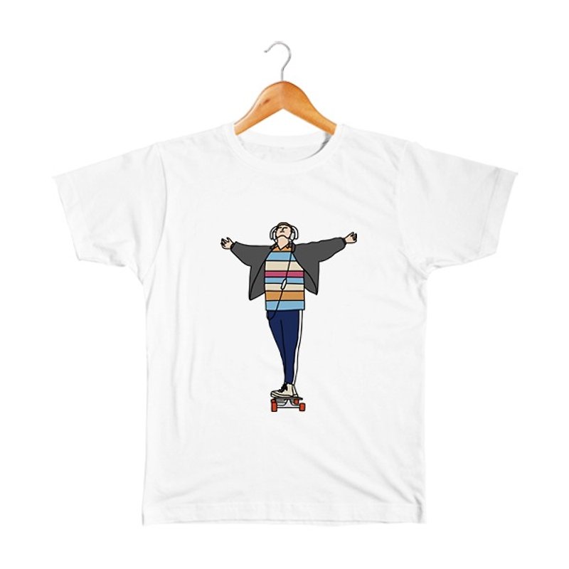Steve Kids T-shirt - เสื้อยืด - ผ้าฝ้าย/ผ้าลินิน ขาว