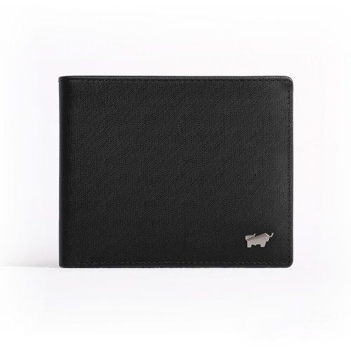 BRAUN BUFFEL 德國小金牛 【免費升級送禮包裝】HOMME-M 極光紋牛皮皮夾(多款)-黑色/BF306