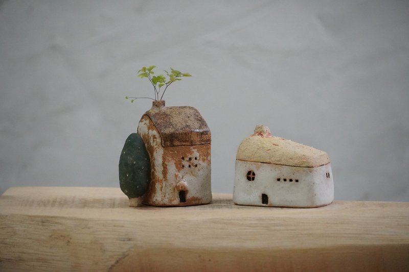 陶藝手作-小陶房-森林中的小屋 - 擺飾/家飾品 - 陶 