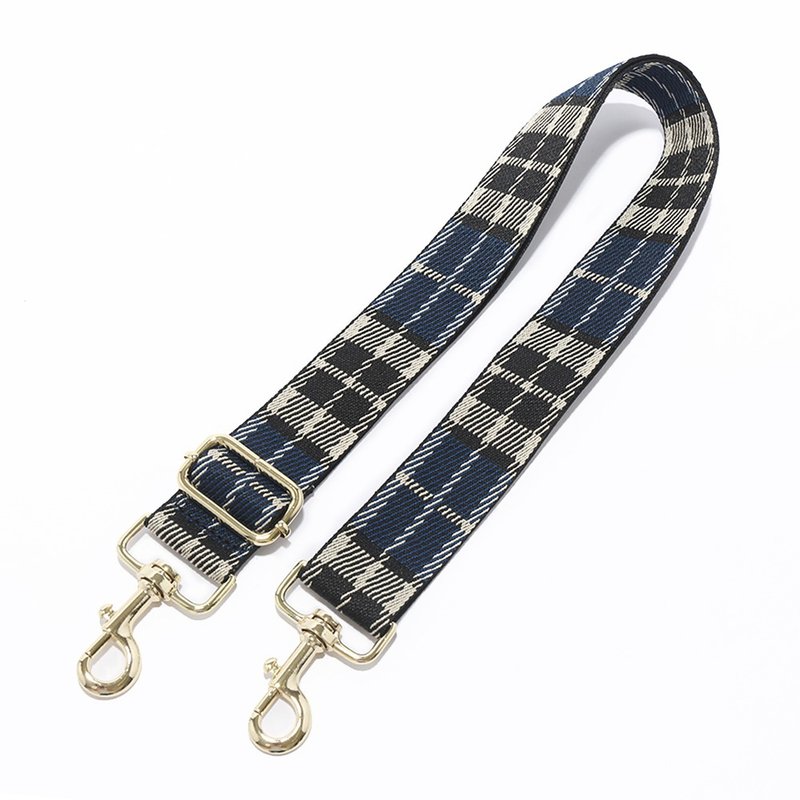 Adjustable plaid strap plaid dark blue - Other - Nylon Multicolor