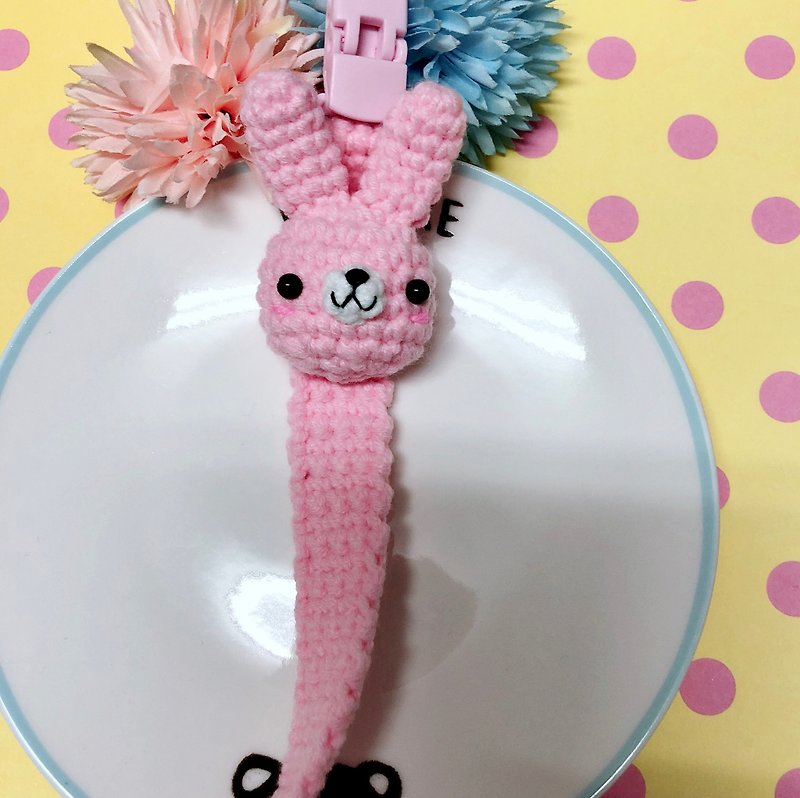 Chuchu Hand-made Three-dimensional Rabbit Knitted Nipple Clip - ขวดนม/จุกนม - วัสดุอื่นๆ 