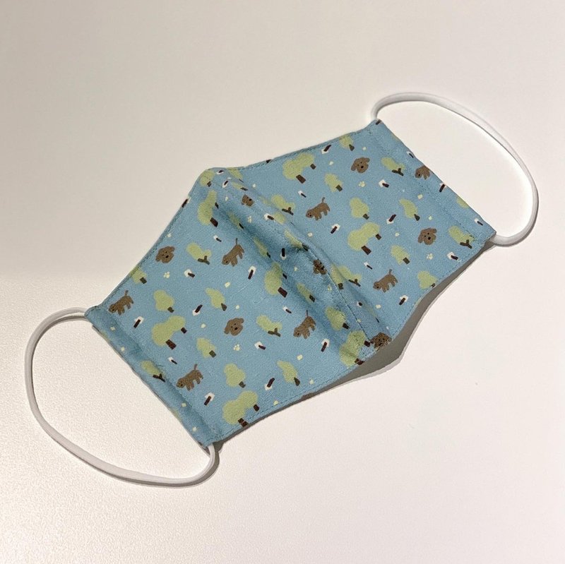 替え布マスク（ブルー） - マスク・コスプレマスク - コットン・麻 ブルー