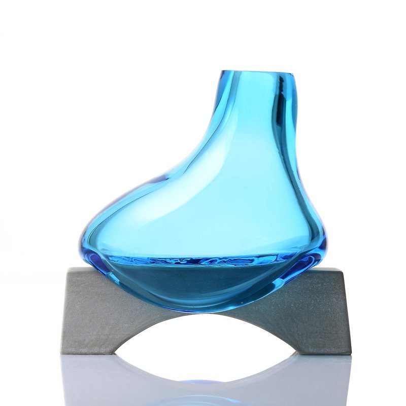 Soft vase 3 (sky blue) - ตกแต่งต้นไม้ - ปูน สีน้ำเงิน