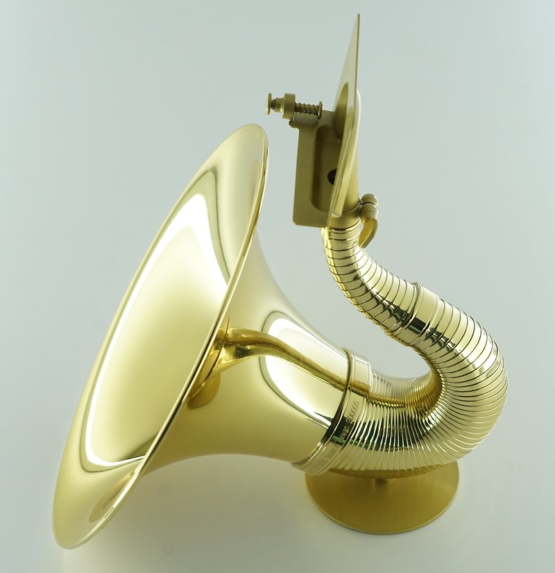 【Dancing Spiral Series】Mobile Phone Amplified Speaker- Bronze Plug-Free/Sound Effect is Pleasant - Speakers - Copper & Brass Yellow