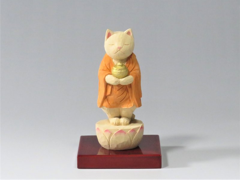 Wood carving Cat Buddha 2014 - ตุ๊กตา - ไม้ 