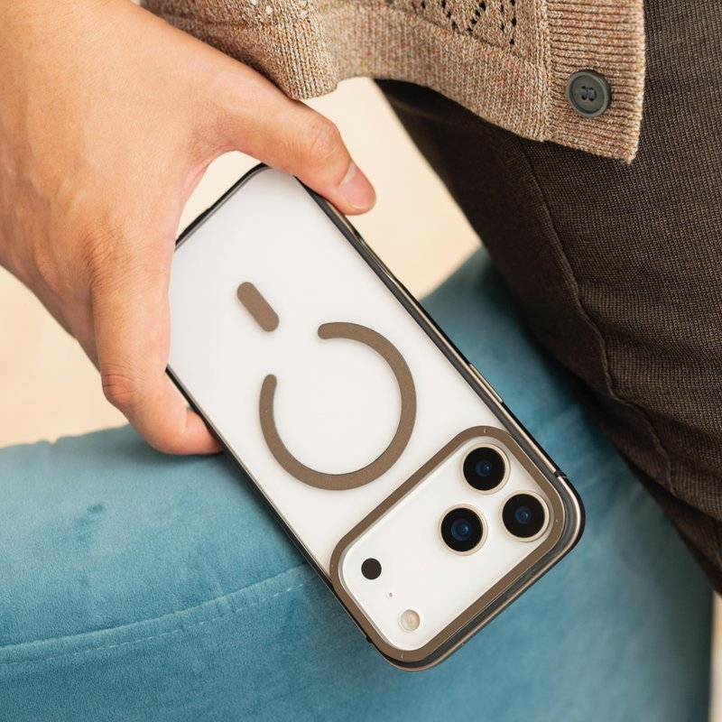 for iPhone 17 ARMOUR 鋁合金防跌認證兼容 MagSafe手機-鈦金屬色 - 其他 - 聚酯纖維 灰色