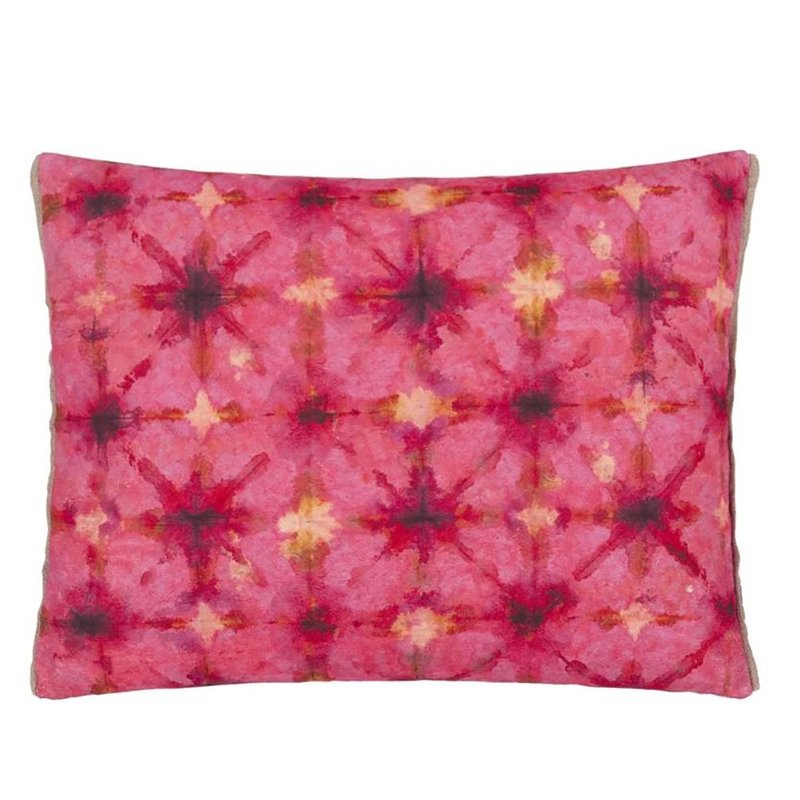 【預購】英國 抱枕/靠枕 Shibori fuchsia - 45x60cm - 棉被/毛毯 - 棉．麻 粉紅色
