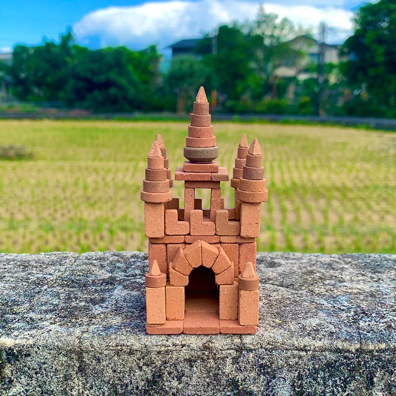 [DIY material package] castle/small brick model/mini red brick/Taiwan traditional building - อื่นๆ - วัสดุอื่นๆ 