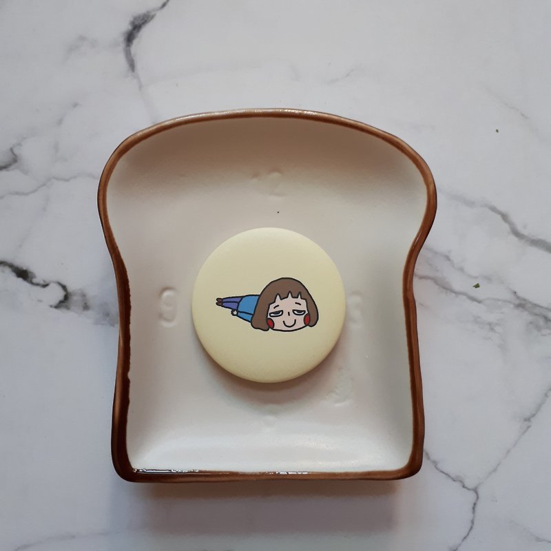 【CHIHHSIN Xiaoning】Lazy Girl Badge - Brooches - Plastic 