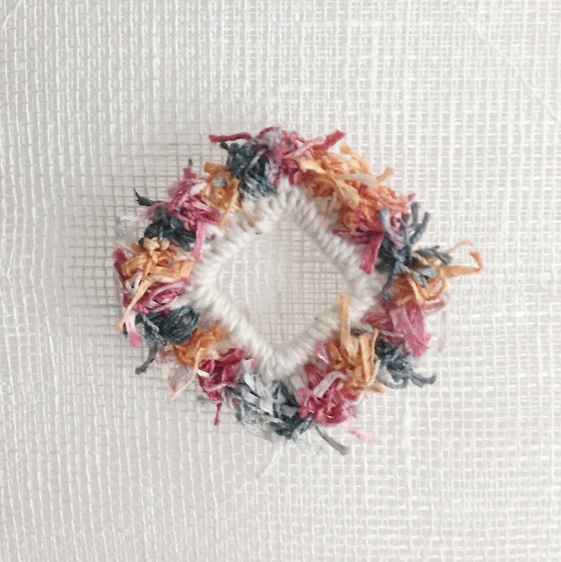 Crochet pin  |  Rectangle - Brooches - Cotton & Hemp Multicolor