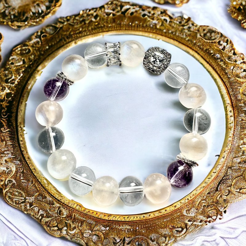 Exquisite Sheen Revealed: Lustrous Gloss Bracelet - Bracelets - Stone White