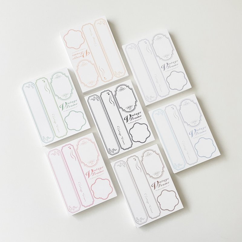 Vintage Frame Doily paper sticky notes - 便條紙/便利貼 - 紙 
