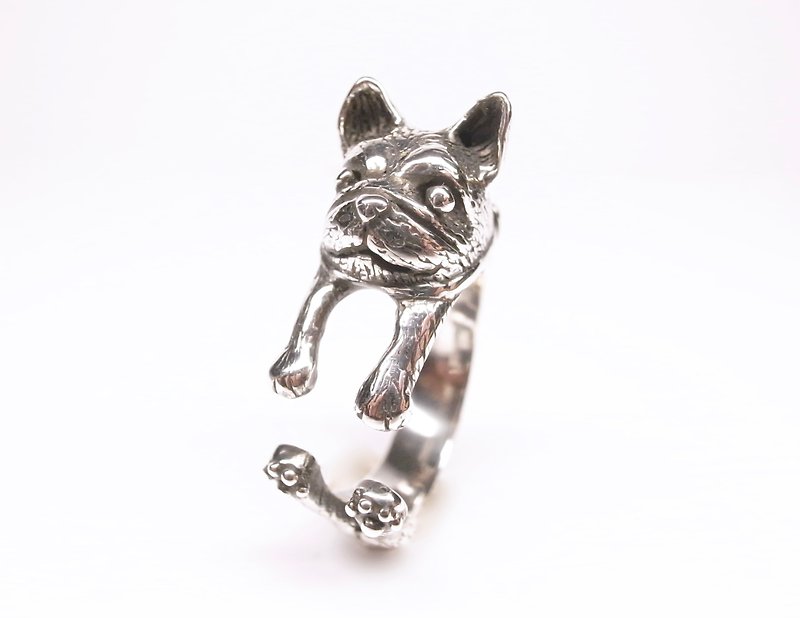 Ermao Silver[Animal Series - French Dou - Hug Ring] Silver - แหวนทั่วไป - เงิน สีเงิน