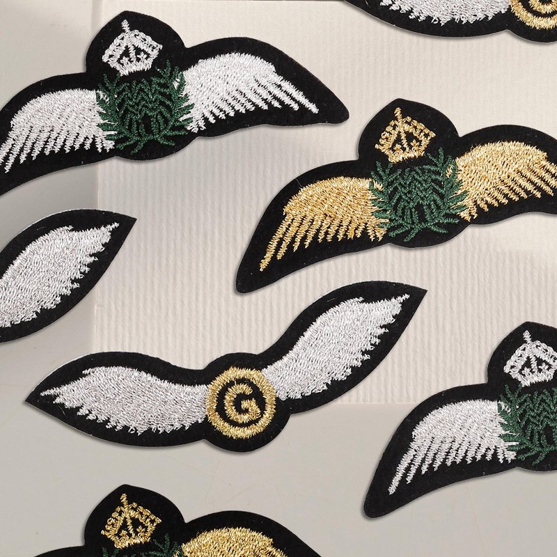 【刺繡布貼】飛行之翼系列 (三款) - 貼紙 - 繡線 