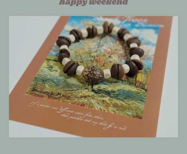 天然コーヒー豆クリエイティブブレスレット - ショップ powder