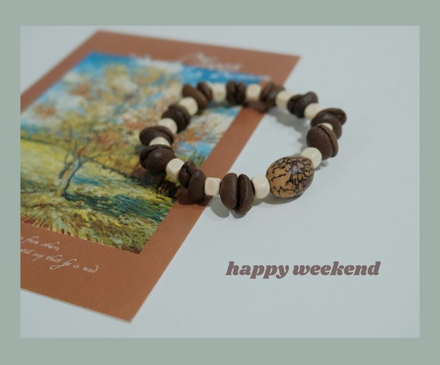 天然コーヒー豆クリエイティブブレスレット - ショップ powder