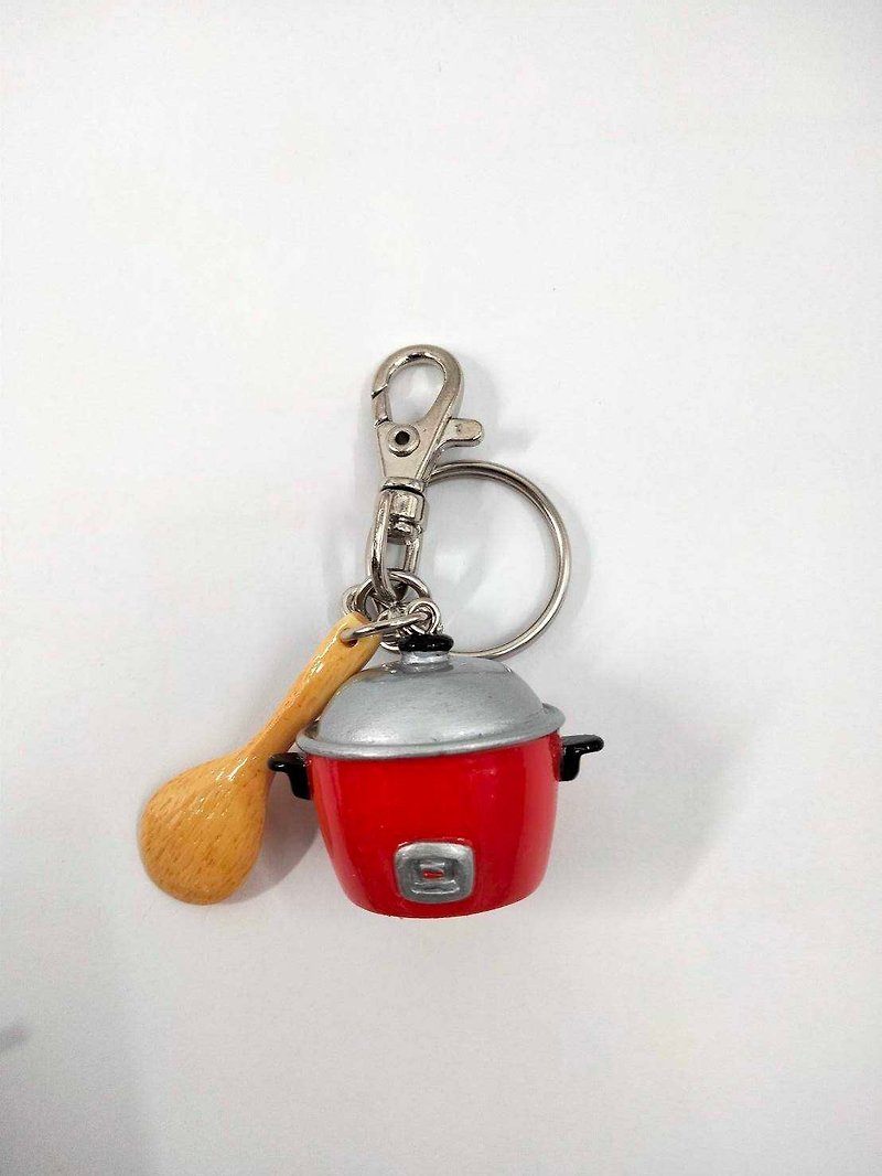 **Retro Taiwanese style keychain-red retro electric cooker**style keychain - Keychains - Other Materials Multicolor