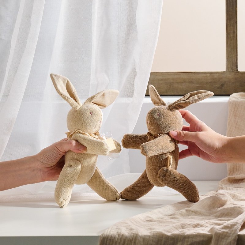 療癒轉轉小兔 - 公仔/玩偶 - 棉．麻 