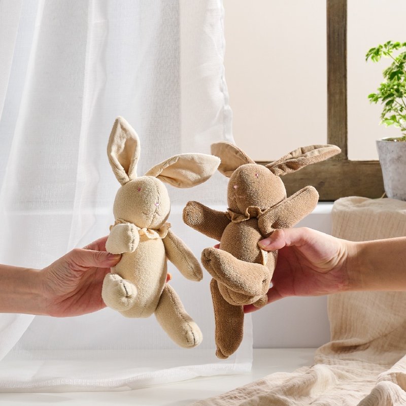 癒しのくるくるうさぎぬいぐるみ - 人形・フィギュア - コットン・麻 