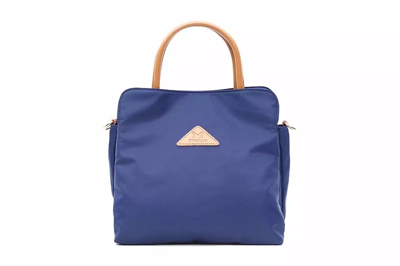 Waterproof Portable Shoulder Two Backpack/Large Capacity/Handbag/Slant Bag/Shoulder Bag/Tote Bag - Handbags & Totes - Waterproof Material Blue