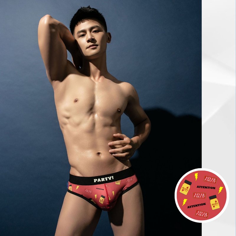 AttentionWear派對系列三角網眼內褲【炒飯神器】RUSH - 男內衣褲 - 聚酯纖維 紅色