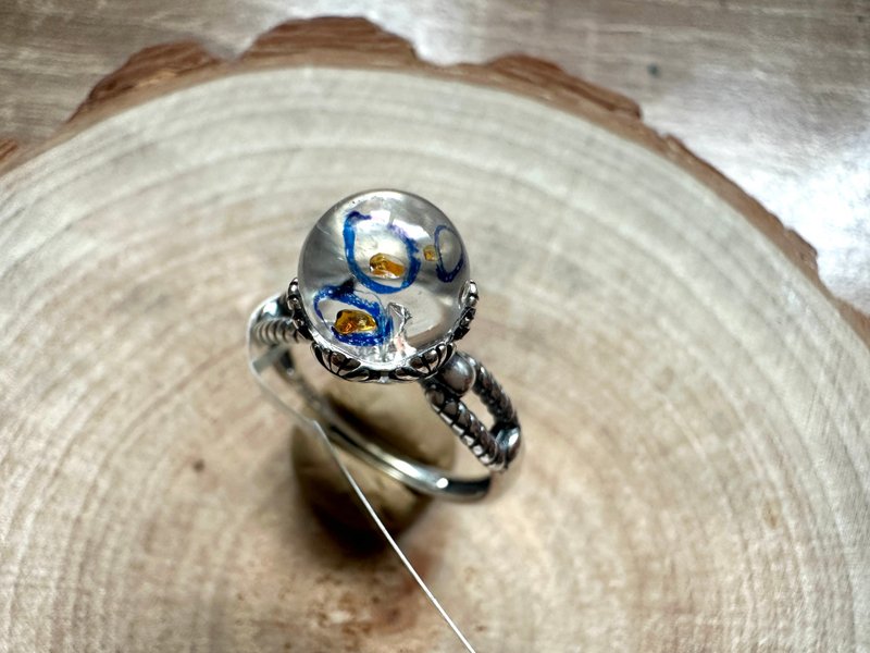 Oil Gall Shining Silver Ring - General Rings - Crystal 