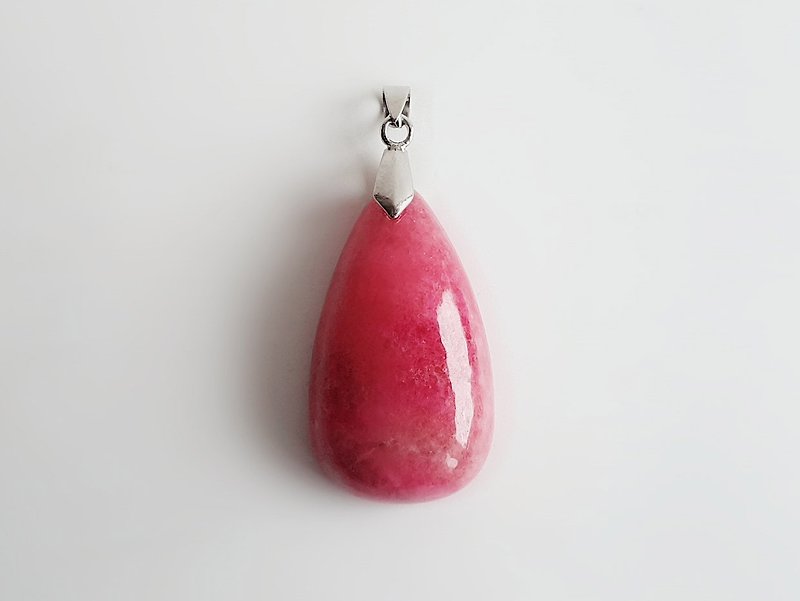 Precious Stones Series ‧ Meditation Stares Natural Rhodochrosite Necklace - Necklaces - Gemstone Red