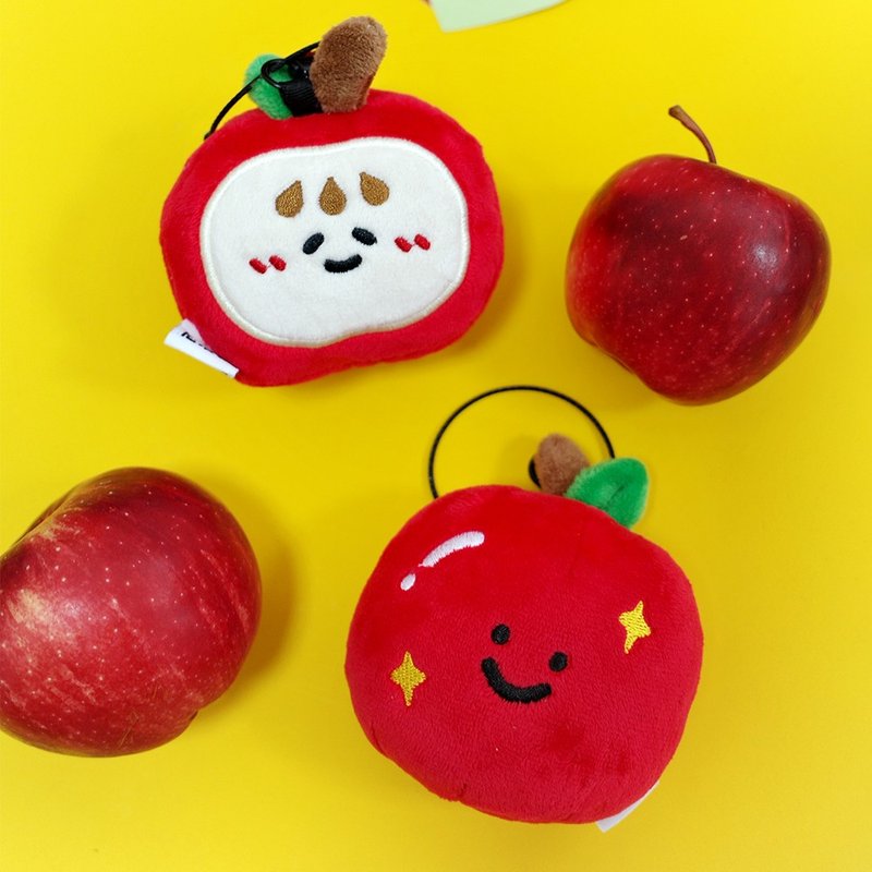 A good apple rain over the mountain original apple plush pendant cute bag pendant funny keychain doll doll - Keychains - Other Materials 