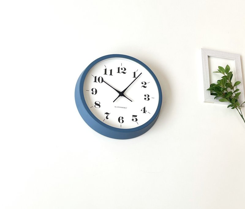 KATOMOKU muku clock 12 white ash blue (km-97B) wall clock  made in japan - Clocks - Wood Blue