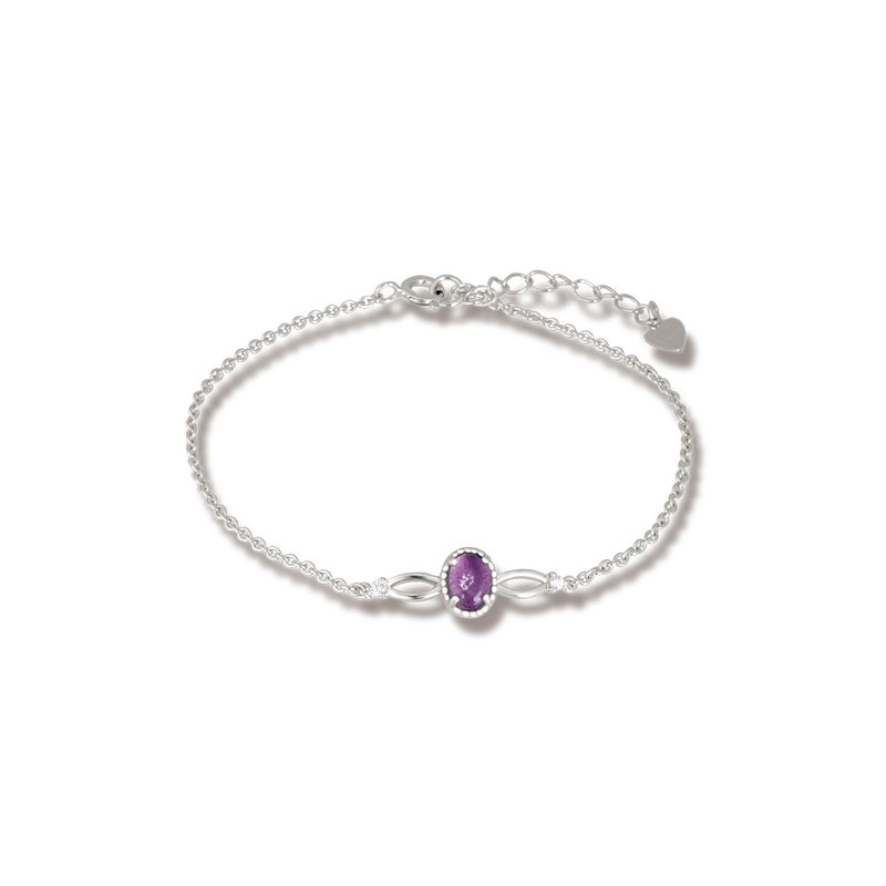 Yourou petal diamond bracelet - ashes and hair glazed memorial - Bracelets - Sterling Silver Silver