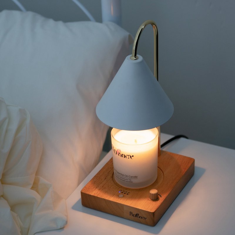 【Rofancy】Solid wood timed Wax melting lamp-simple white - Candles & Candle Holders - Other Metals 