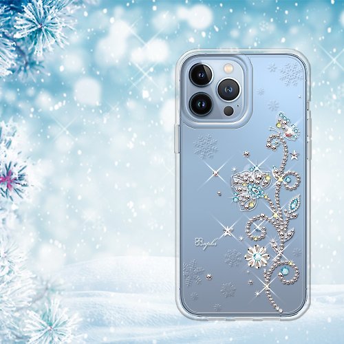 apbs 雅品仕 水晶彩鑽手機殼 iPhone 13全系列 輕薄軍規防摔水晶彩鑽手機殼-映雪水晶