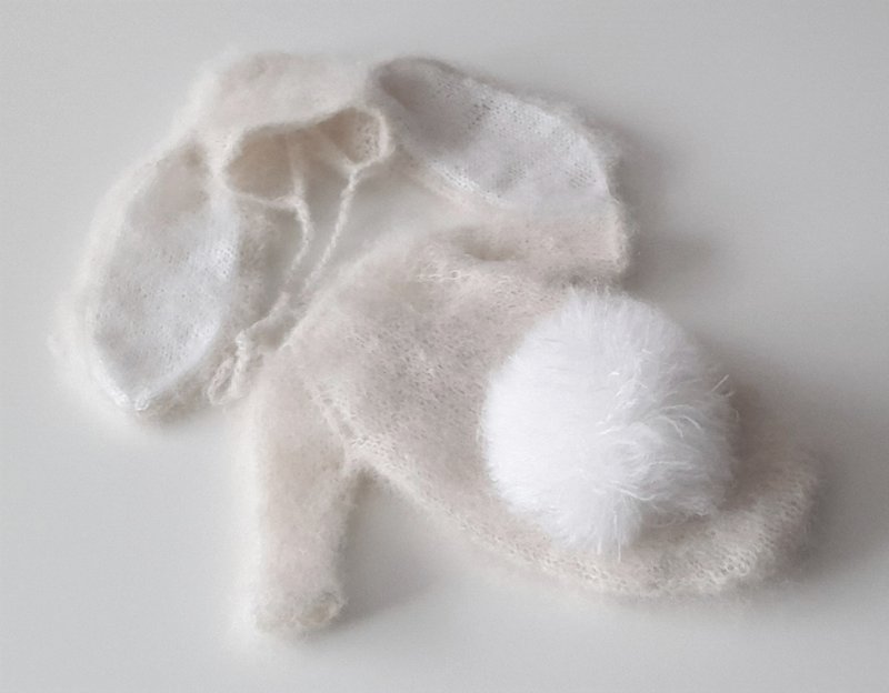 Bunny Outfit for baby ,Bunny Costume ,Photo Prop,Sitter Size Bunny Outfit, Easte - Baby Gift Sets - Wool Transparent