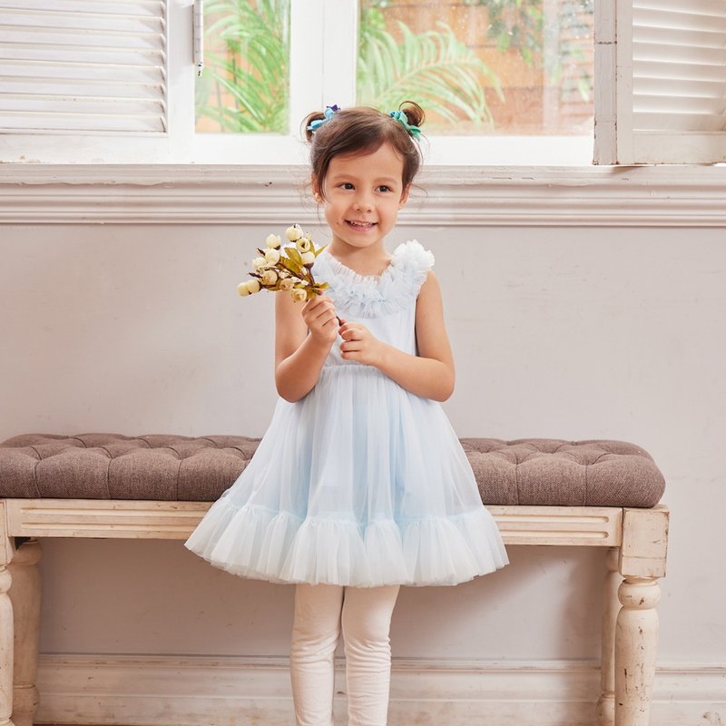 Flower girl lace dresses - Kids' Dresses - Polyester Blue