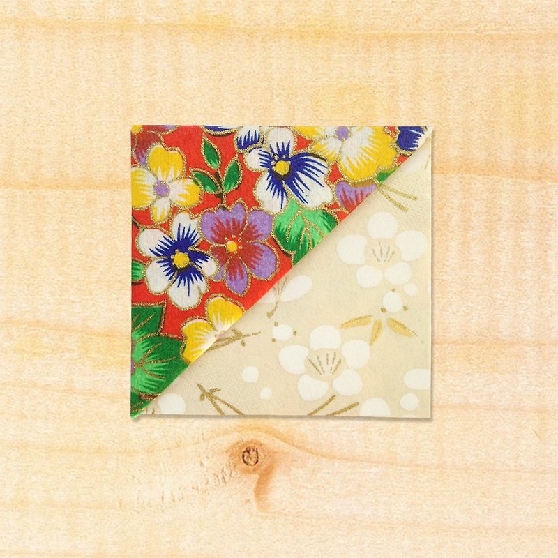 Flower Corner Bookmark-Japanese Imported Washi / Handmade Bookmark -bookmark #045 - Bookmarks - Paper 