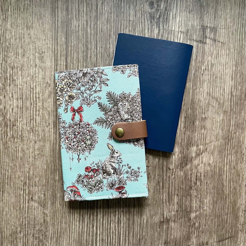 Passport Holder| Forest  Animal  Travel - ที่เก็บพาสปอร์ต - ผ้าฝ้าย/ผ้าลินิน สีเขียว