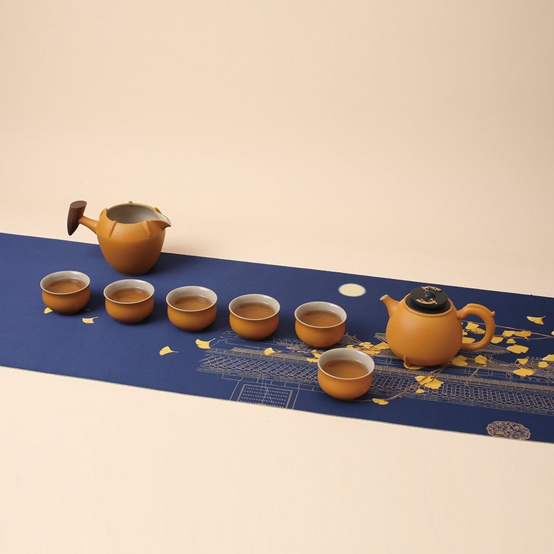 陸寶LOHAS 風生水起茶組 1壺1海6杯 茶具組 - 茶壺/茶杯/茶具 - 陶 橘色