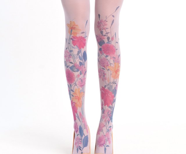 Colorful forest tights - Virivee Tights - Unique tights designed