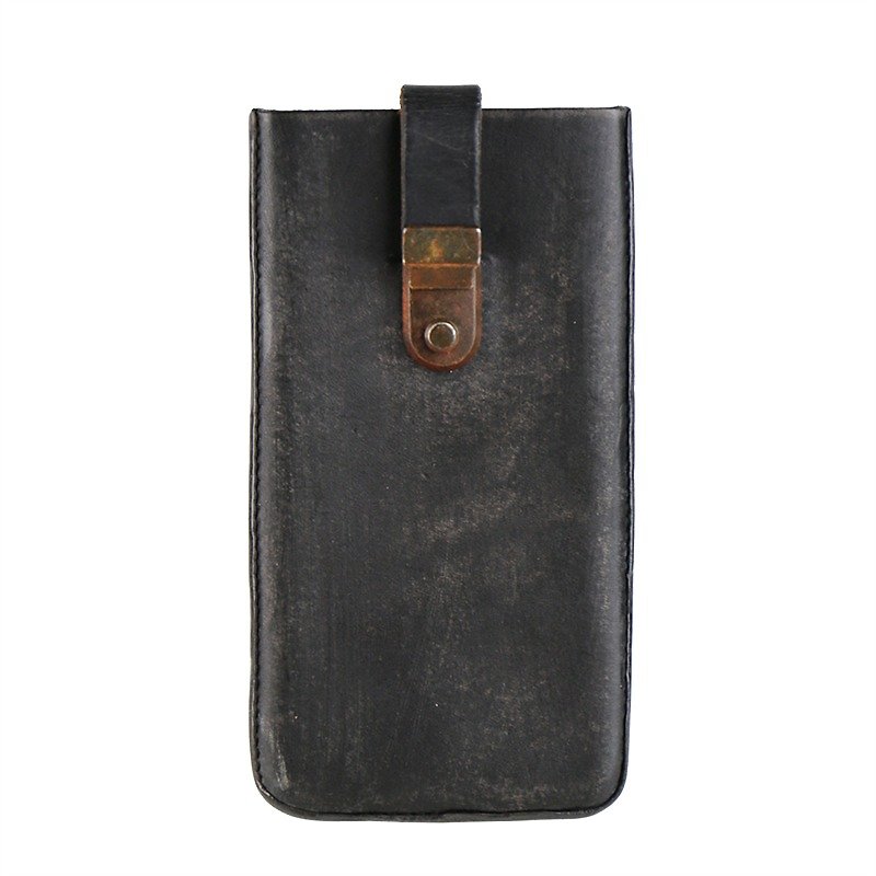 Retro Distressed leather iPhone6 ​​Plus Phone Case - Phone Cases - Genuine Leather Black