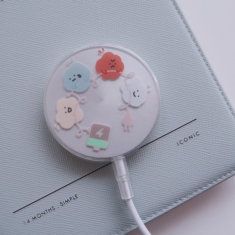 充充電吧! - MagSafe 無線充電器 透明保護套 - 無線充電盤/板/座 - 塑膠 透明