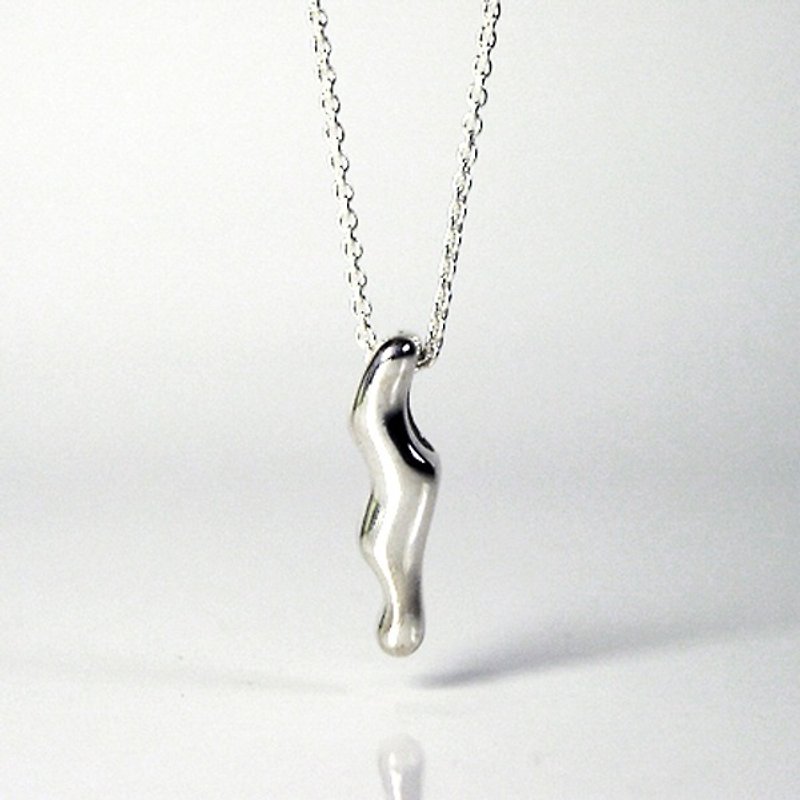 Happy Cell sterling silver S necklace - สร้อยคอทรง Collar - เงินแท้ สีเงิน