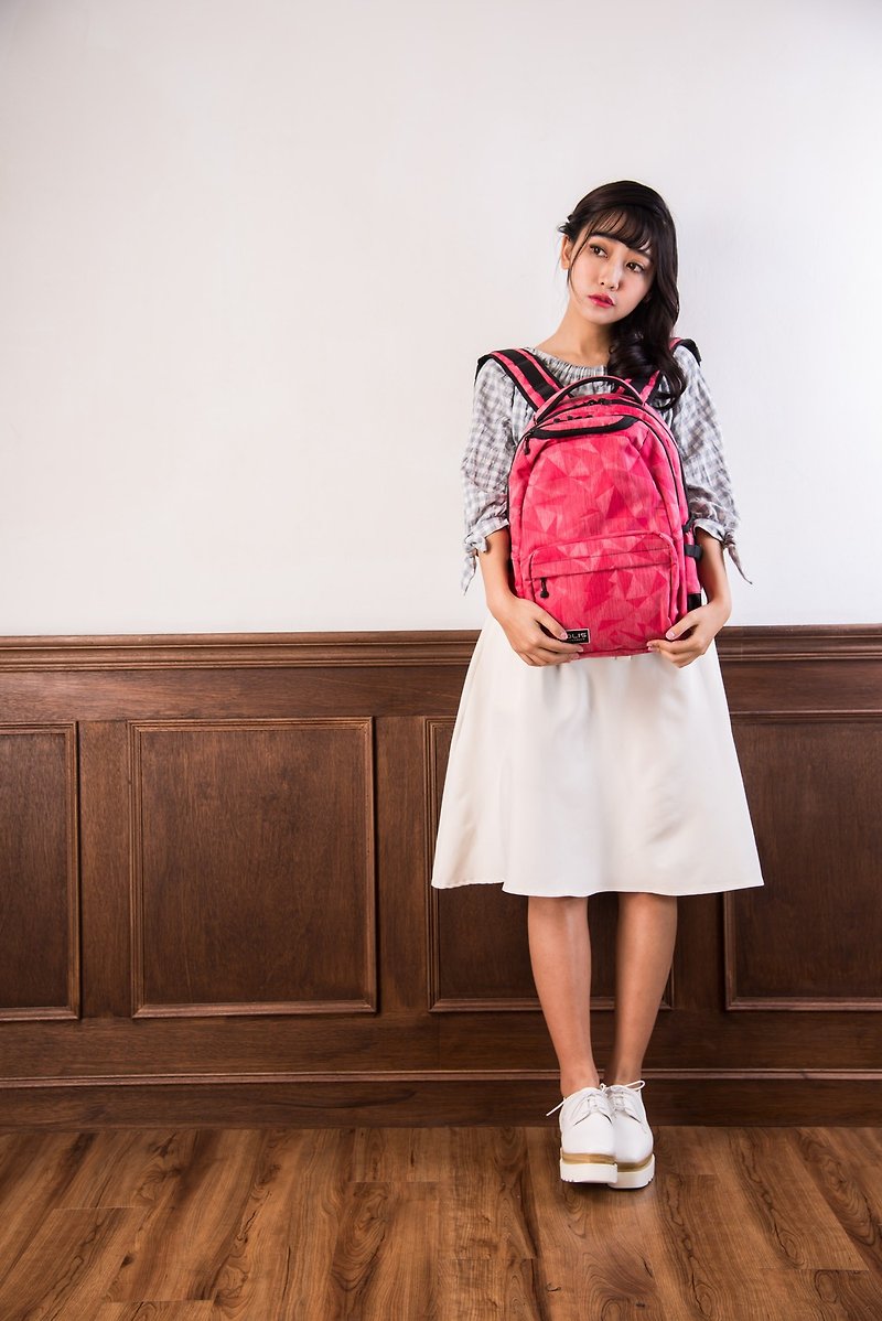 SOLIS Prism Art Series│13'' Ultra+ Premium Laptop Backpack│Fuchsia - Laptop Bags - Polyester Pink