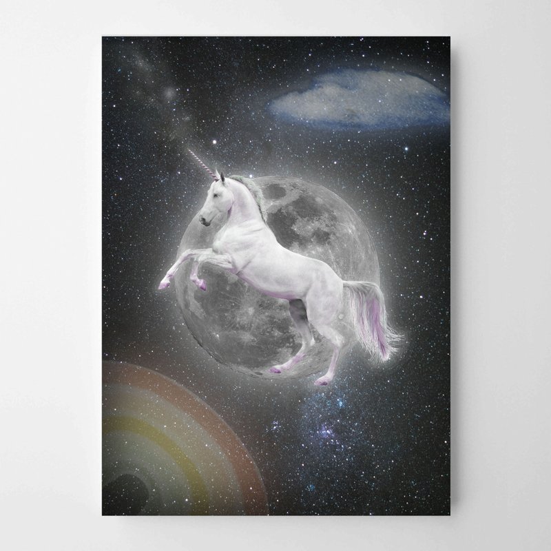 unicorn print #2 painting decoration bedroom bathroom restaurant cafe - Wall Décor - Paper 