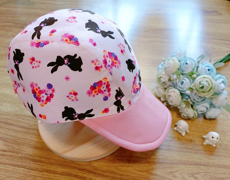 [Cap] Hanami Bunny | Organic cotton soft and shapeable baby sun visor, beanie soft hat - Baby Hats & Headbands - Cotton & Hemp 