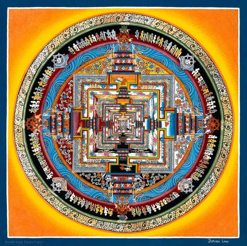 Kalachakra Mandala – Buddhist Healing Symbol - Wall Décor - Other Materials Multicolor